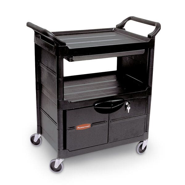 9724218-Rubbermaid® Utility Cart with Lockable Doors