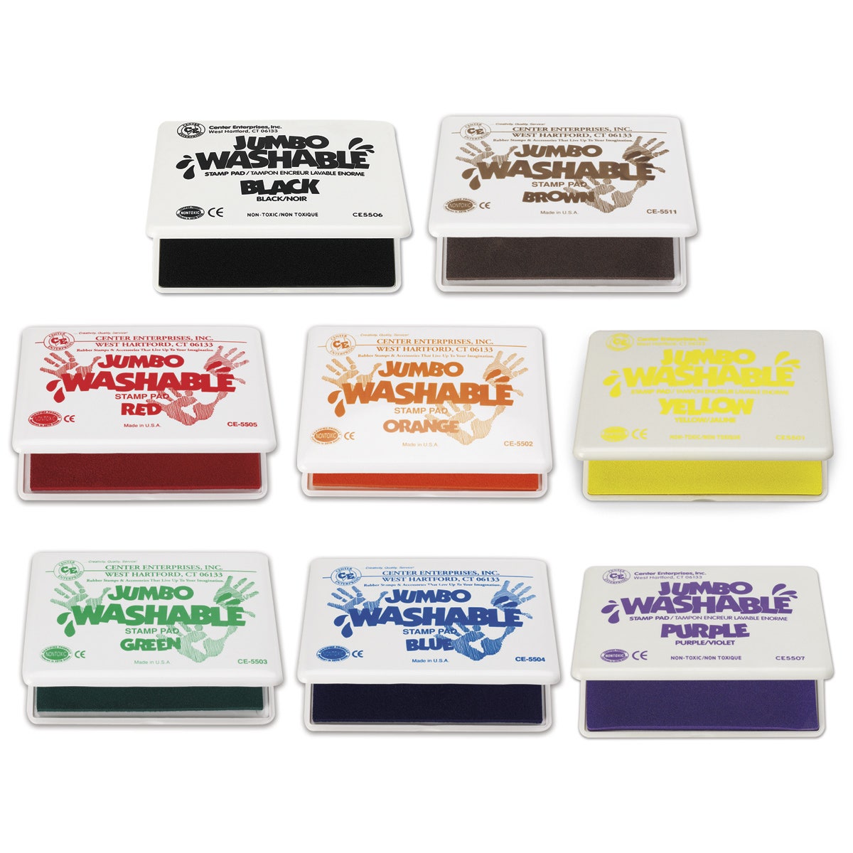9724914-Jumbo Washable Stamp Pads - Set of 8
