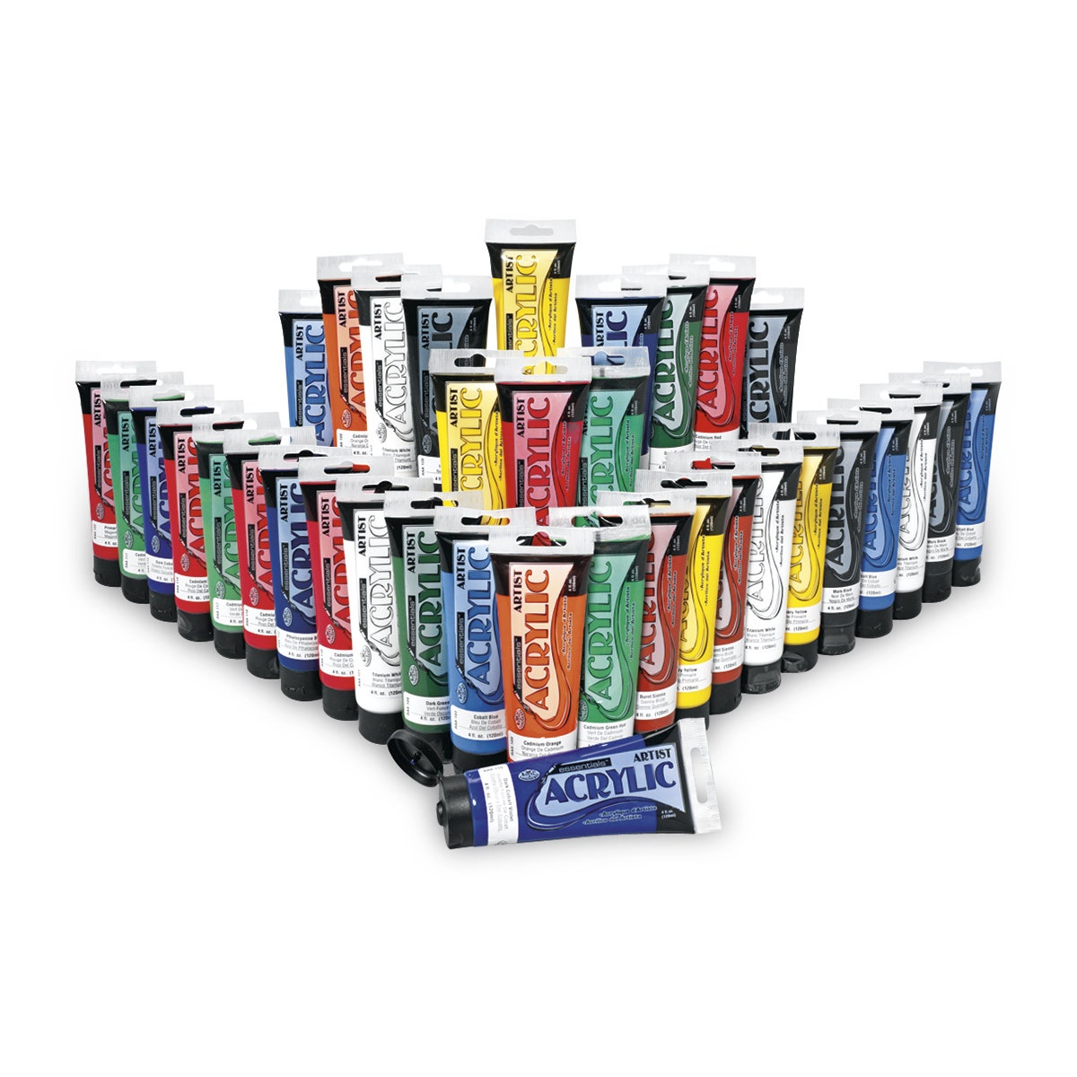 9725138-Royal Brush® Essentials™ Acrylic Paint - Set of 36 - 4-oz. (120 ml) Tubes