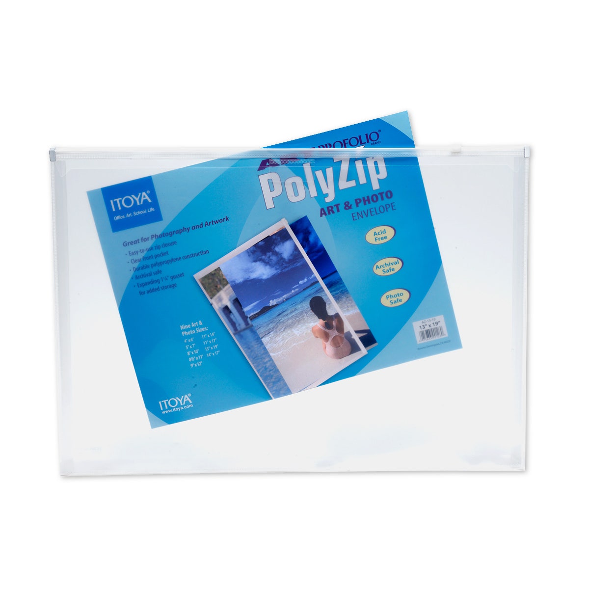 9725238-Art Profolio® PolyZip™ Art and Photo Envelope - 13 in. x 19 in.
