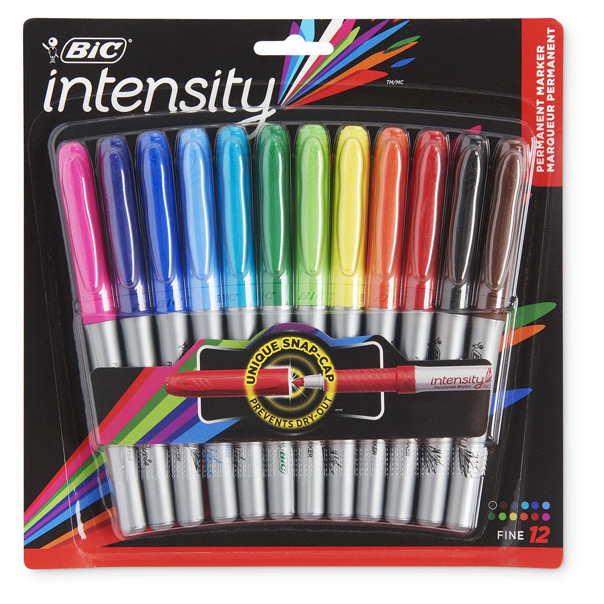X00009725361-BIC Marking Permanent Markers - Fine Point - Assorted Colors