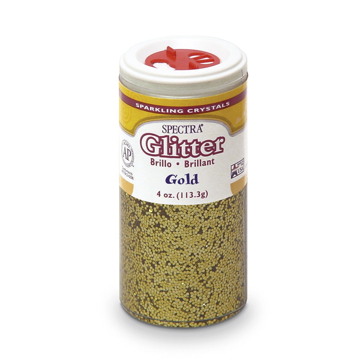 9725379(K)-Pacon® Spectra® Sparkling Crystals Glitter - Gold - 4-oz. Jar