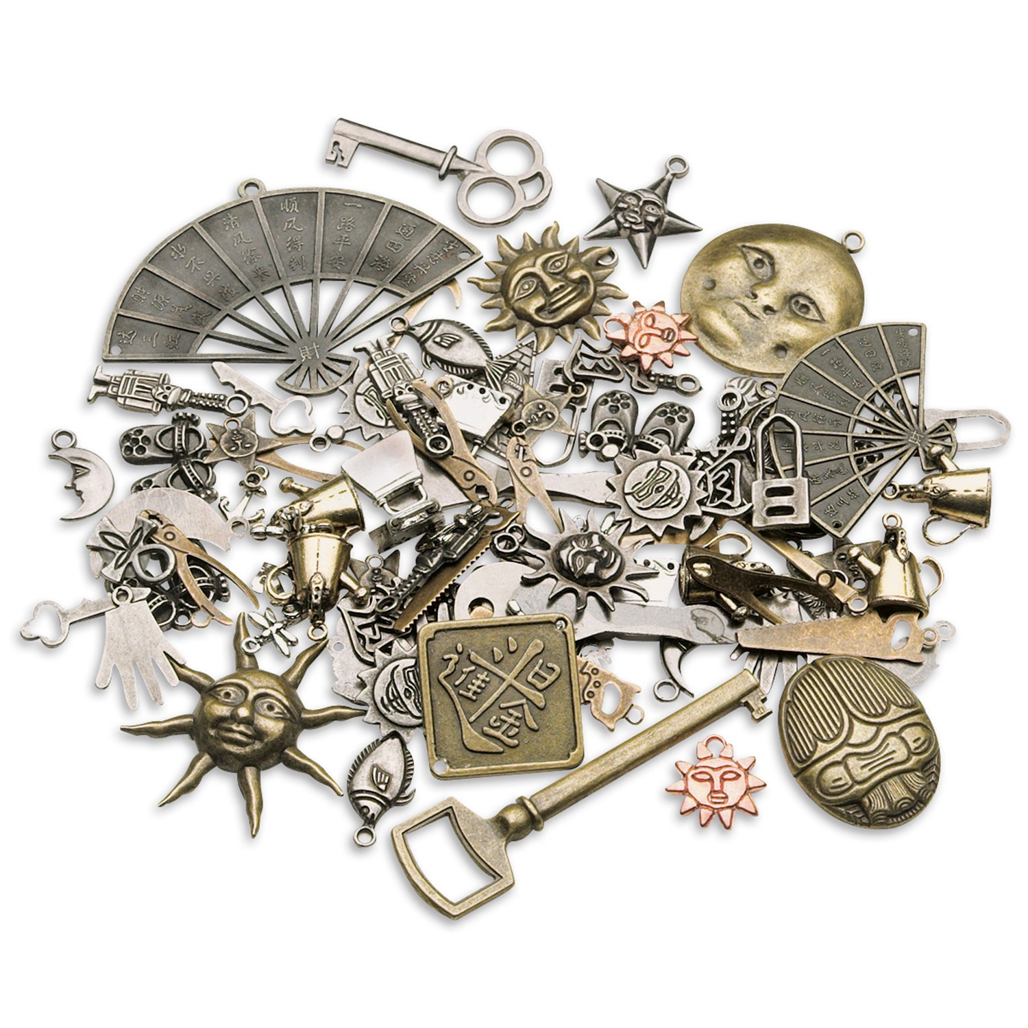 9725395-Metal Charm Assortment - Pkg. of 100