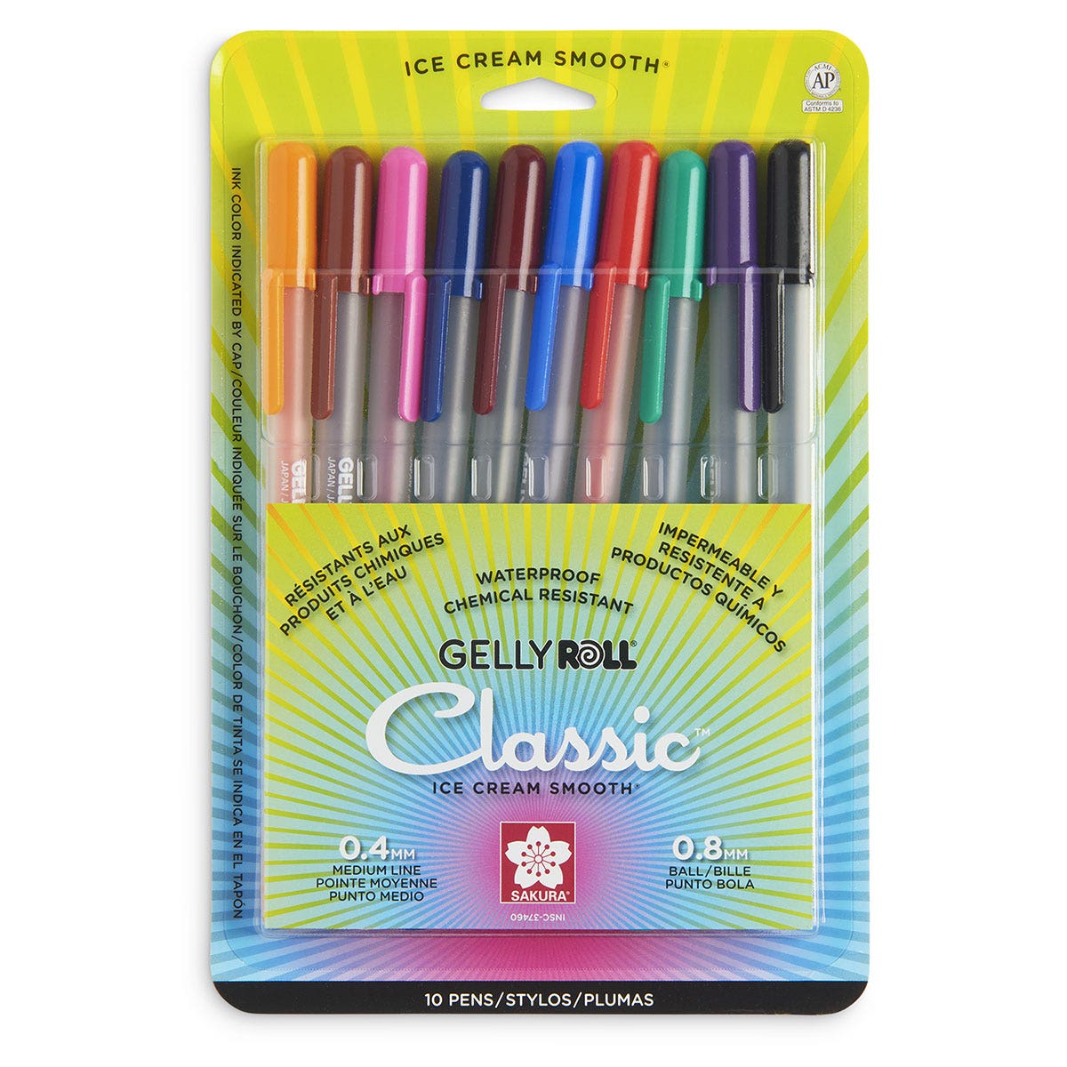 9725539-Sakura® Gelly Roll® Gel Ink Pens - Set of 10 Medium Point