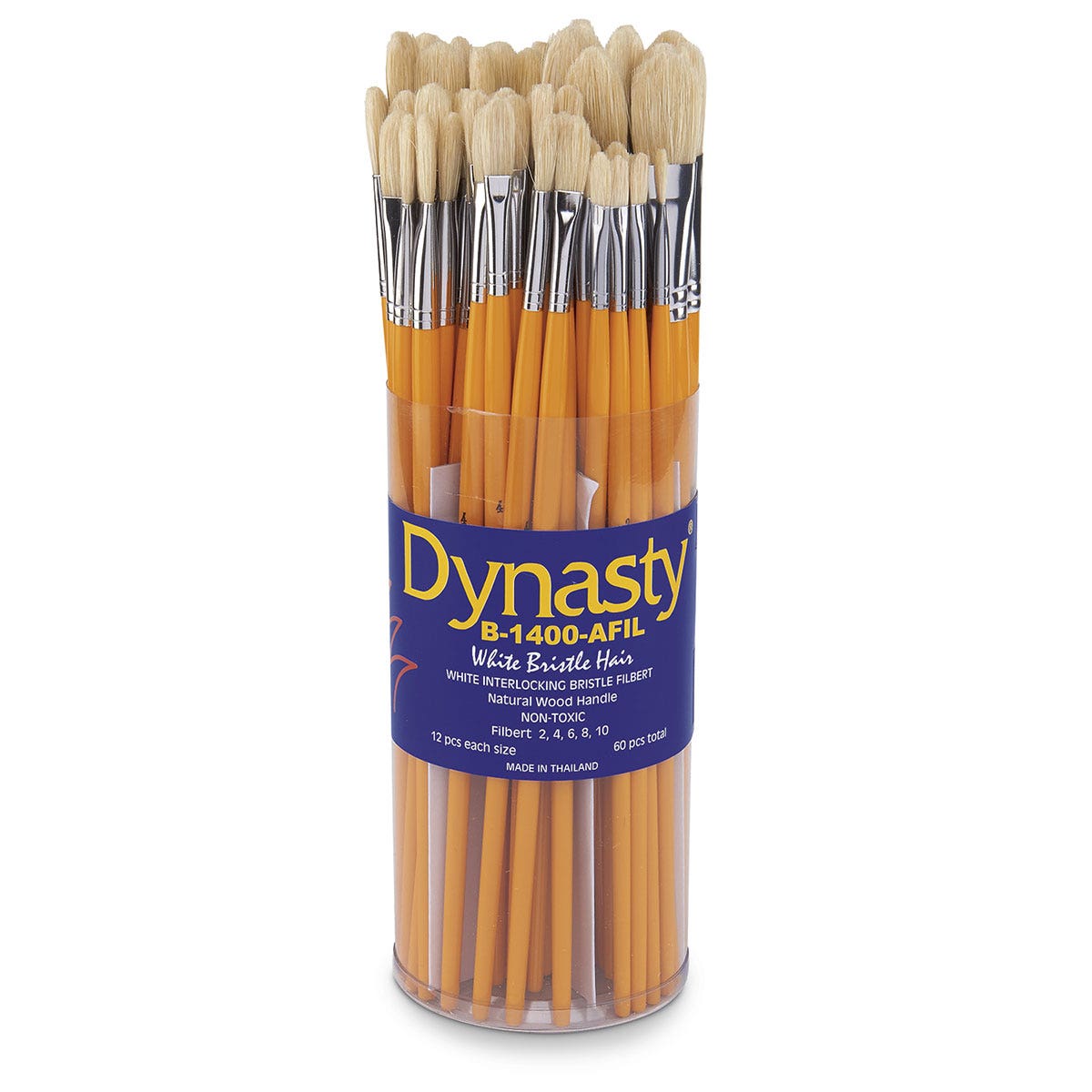 X00009726158-Dynasty White Interlocked Bristle Brushes Set of 60