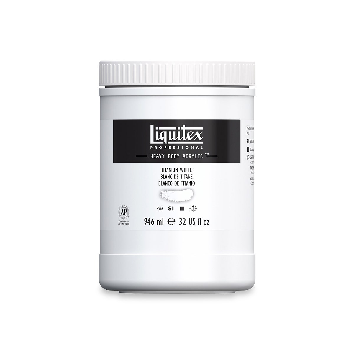 9726453-Liquitex® Heavy Body Acrylic Paint - Titanium White - 32-oz. Jar