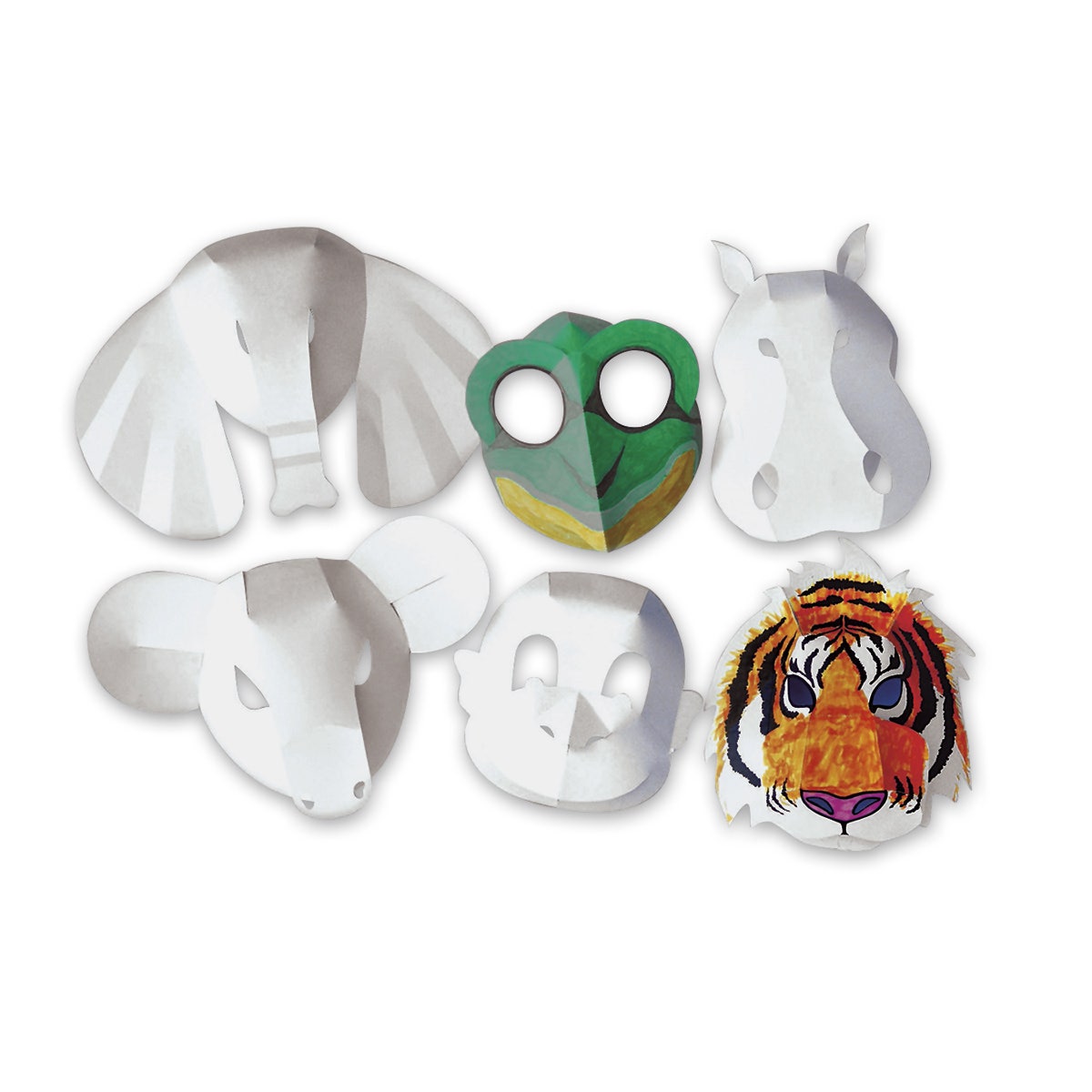9726625-Roylco® Wild Animal Fold-Up Masks - Pkg. of 30