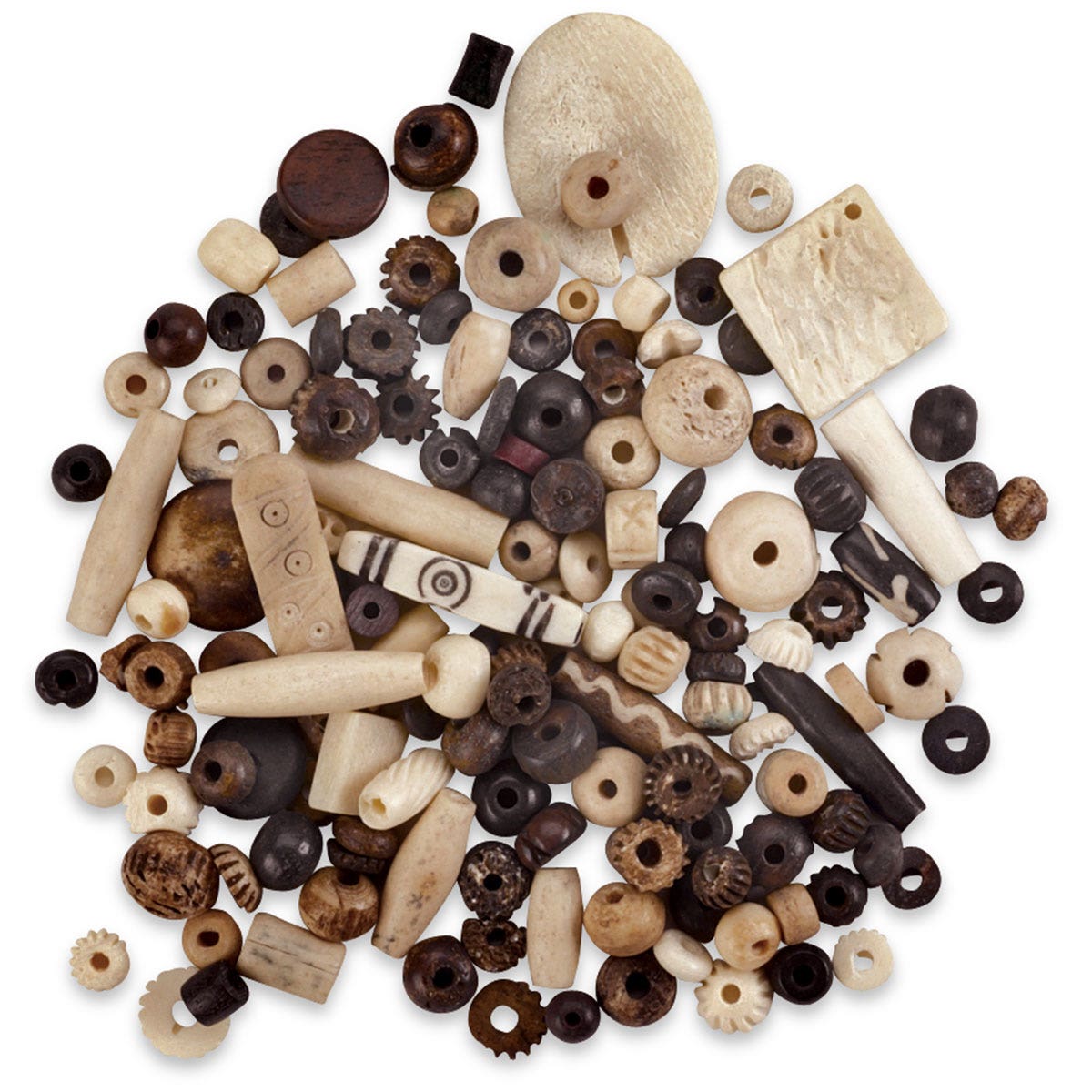 9726695-Assorted Bone Beads - 12-oz. Pkg.