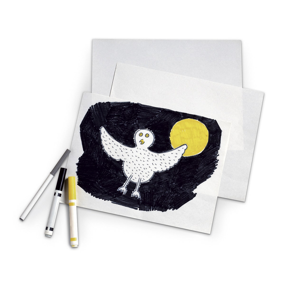 9727100-Pacon® Bright White Sulphite Drawing Paper - 500-Sheet Ream - 9 in. x 12 in. - 60 lb. (Medium Weight)