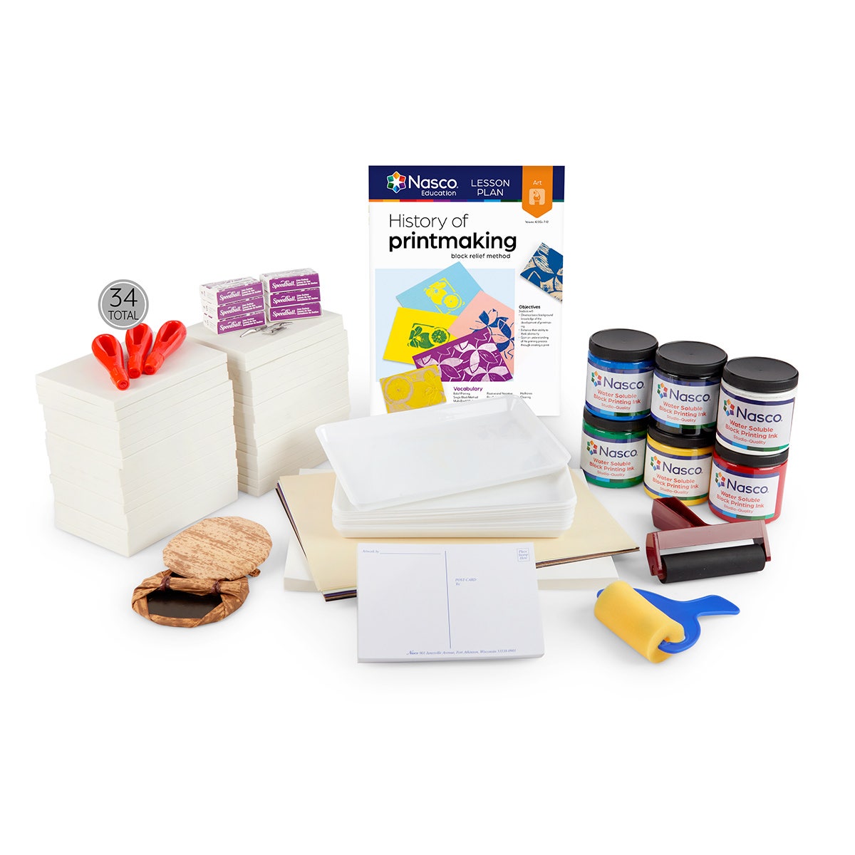 9727164-Nasco Safety-Kut® Block Printing Classroom Pack