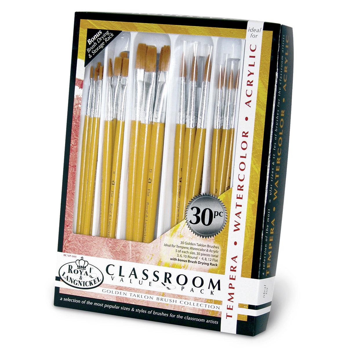 X00009727731-Royal Brush® Classroom Value Pack of 30 Brushes