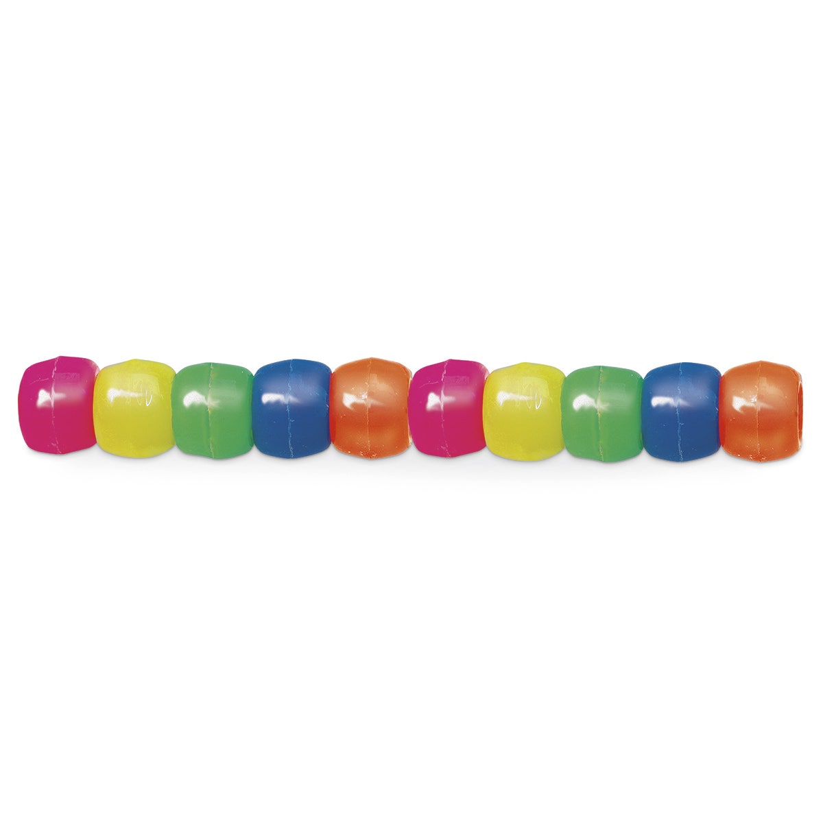 9727984-Neon Pony Beads - Pkg. of 1000 - 9 mm