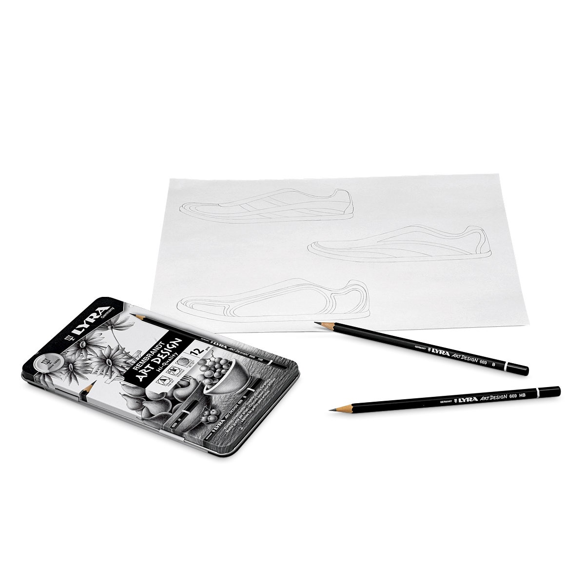 9728443-LYRA® Rembrandt Art Design Drawing Pencils - Set of 12