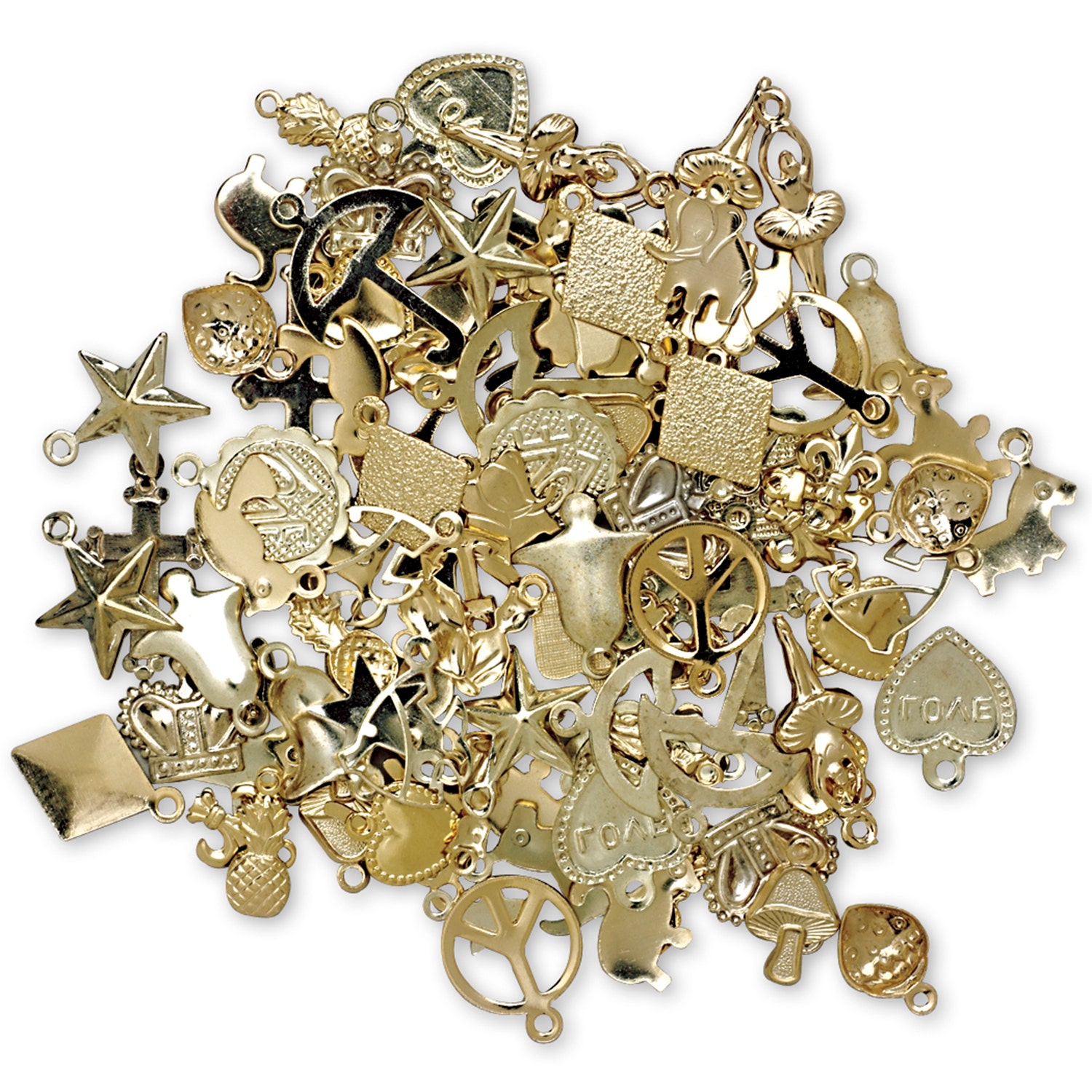 9729065-Tiny Gold Charms - Pkg. of 100