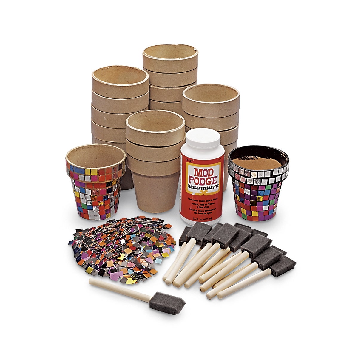 9729233-Nasco Mosaic Pot Classroom Kit - 20 Students