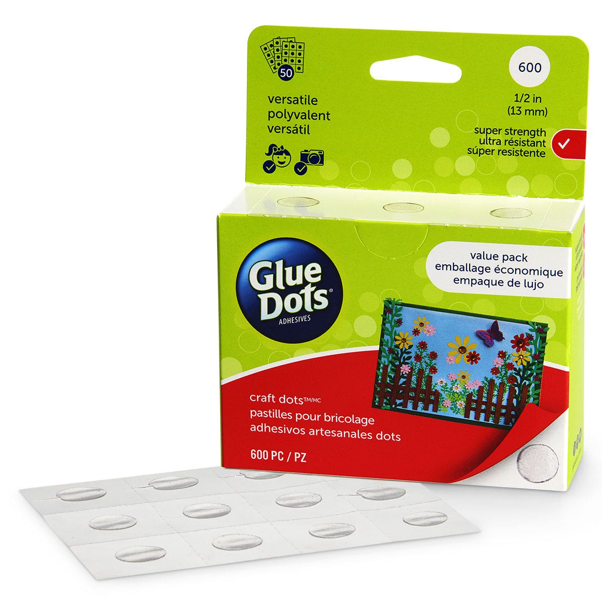 9730055-Craft Glue Dots® - Pkg. of 600 - 1/2 in.