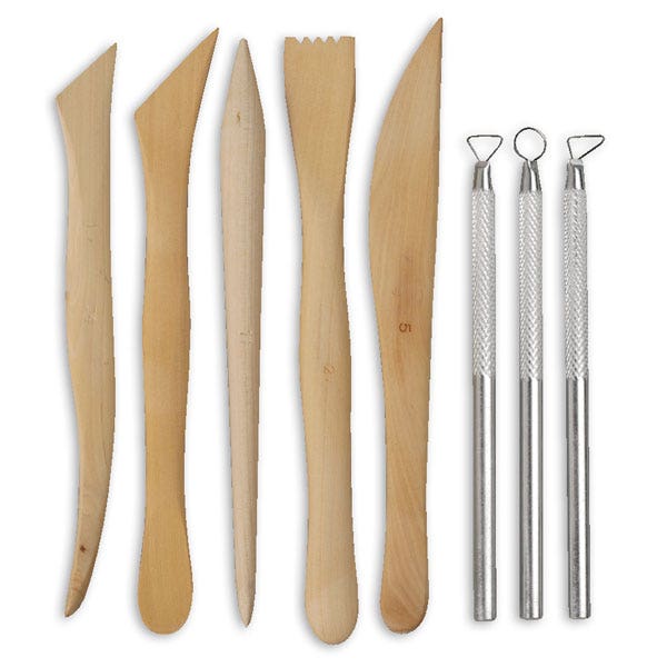9730555-Mini Clay Tools - Set of 8