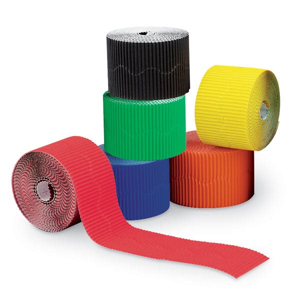 9730649-Pacon® Bordette® Rolls Color Assortment - 2-1/4 in. x 50 ft.