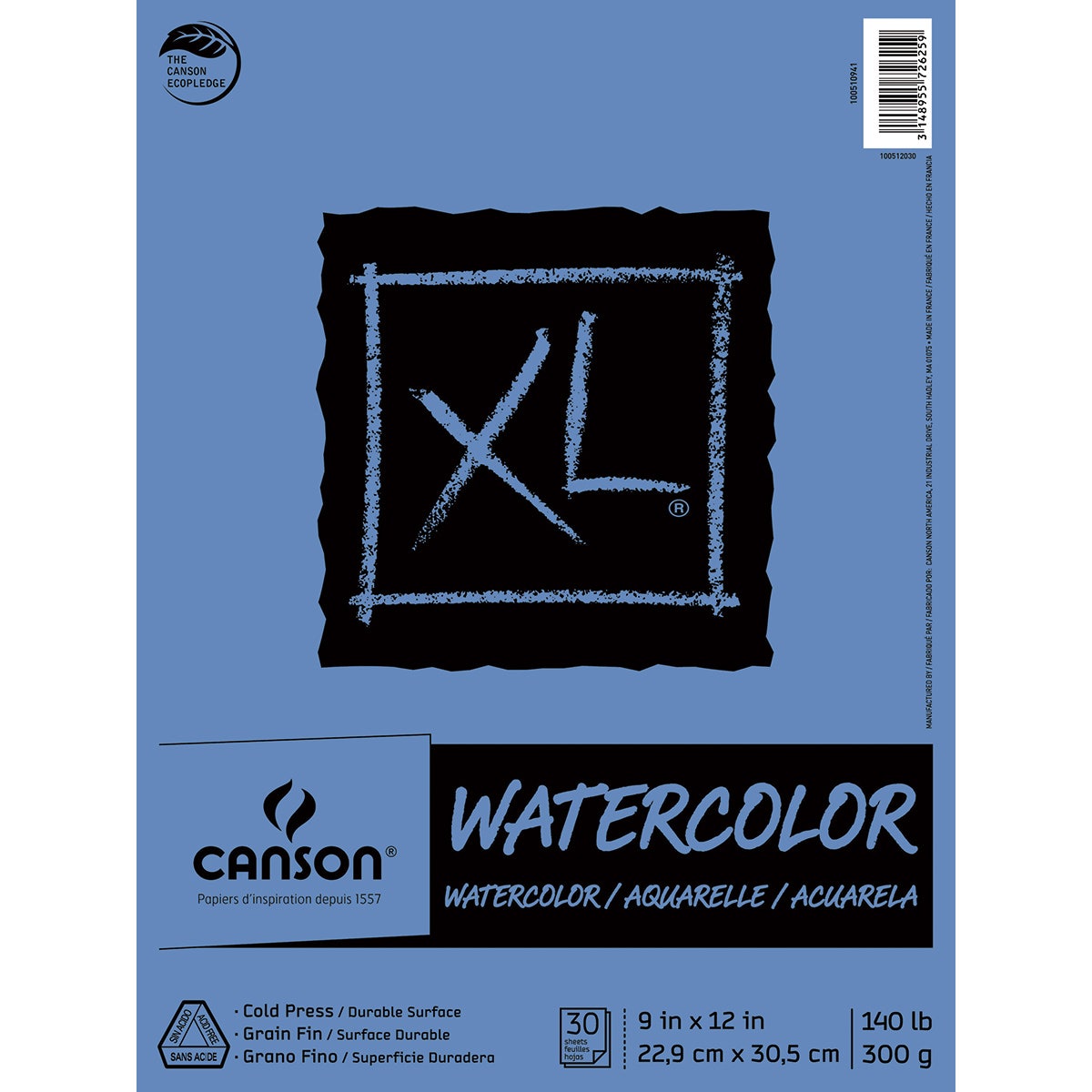 X00009731028-Canson XL Watercolor Paper Pad