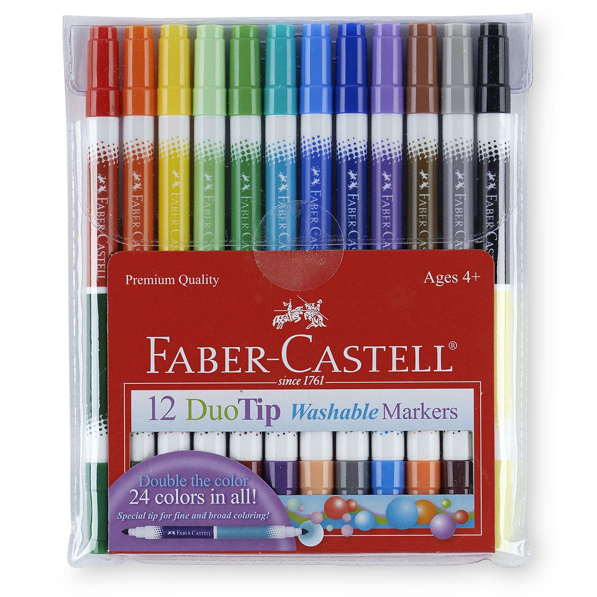 X00009731384-Faber-Castell Washable Duo-Tip Markers