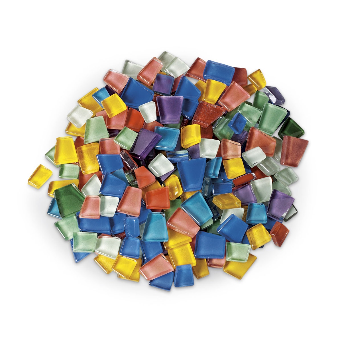 9731515-Crafter’s Cut™ Precut Glass Mosaic Mercantile Tiles - 5-lb. Assortment - Solids