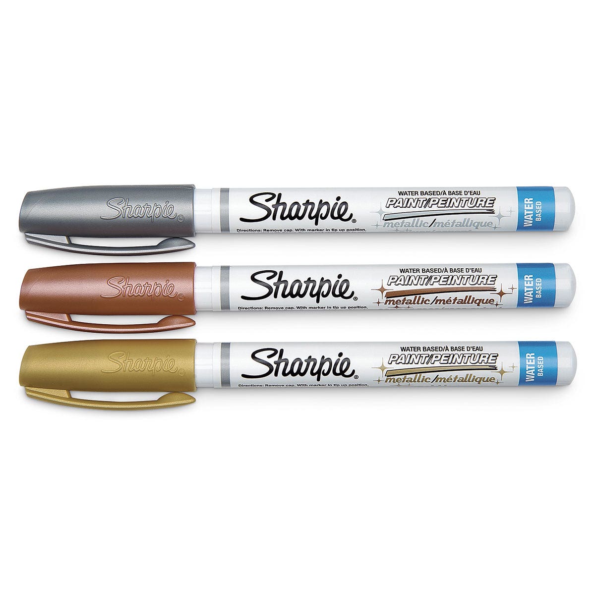 9731664-Sharpie® Glitter and Metallic Waterbased Paint Markers - 3-Pack Metallic Set 2