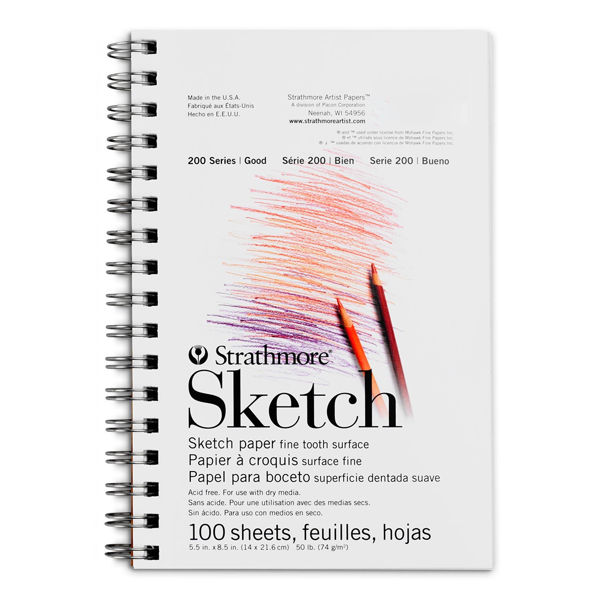 X00009731785-Strathmore® 200 Series Spiral Bound Sketch Pad
