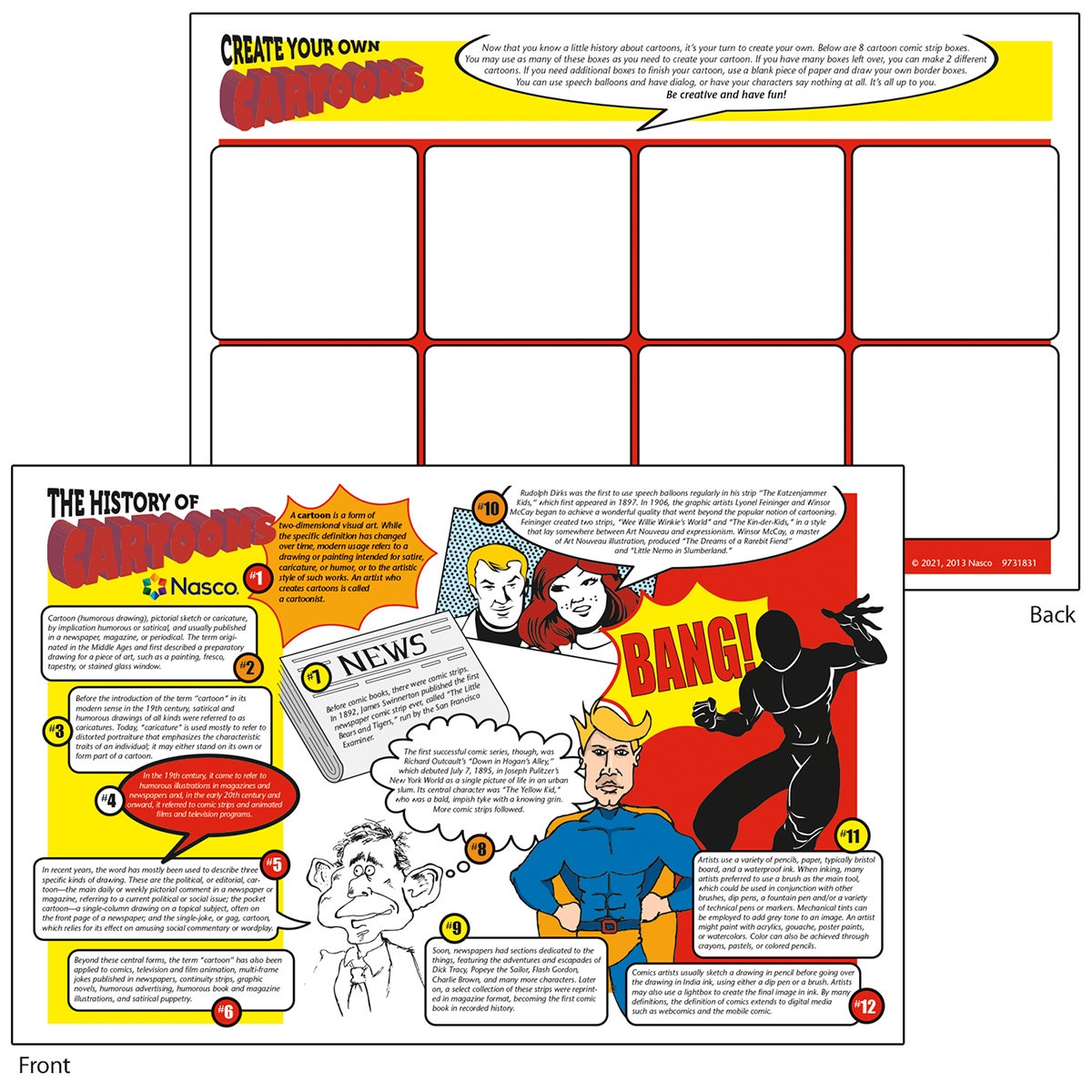 9731831-Nasco The History of Cartoons TearPad™