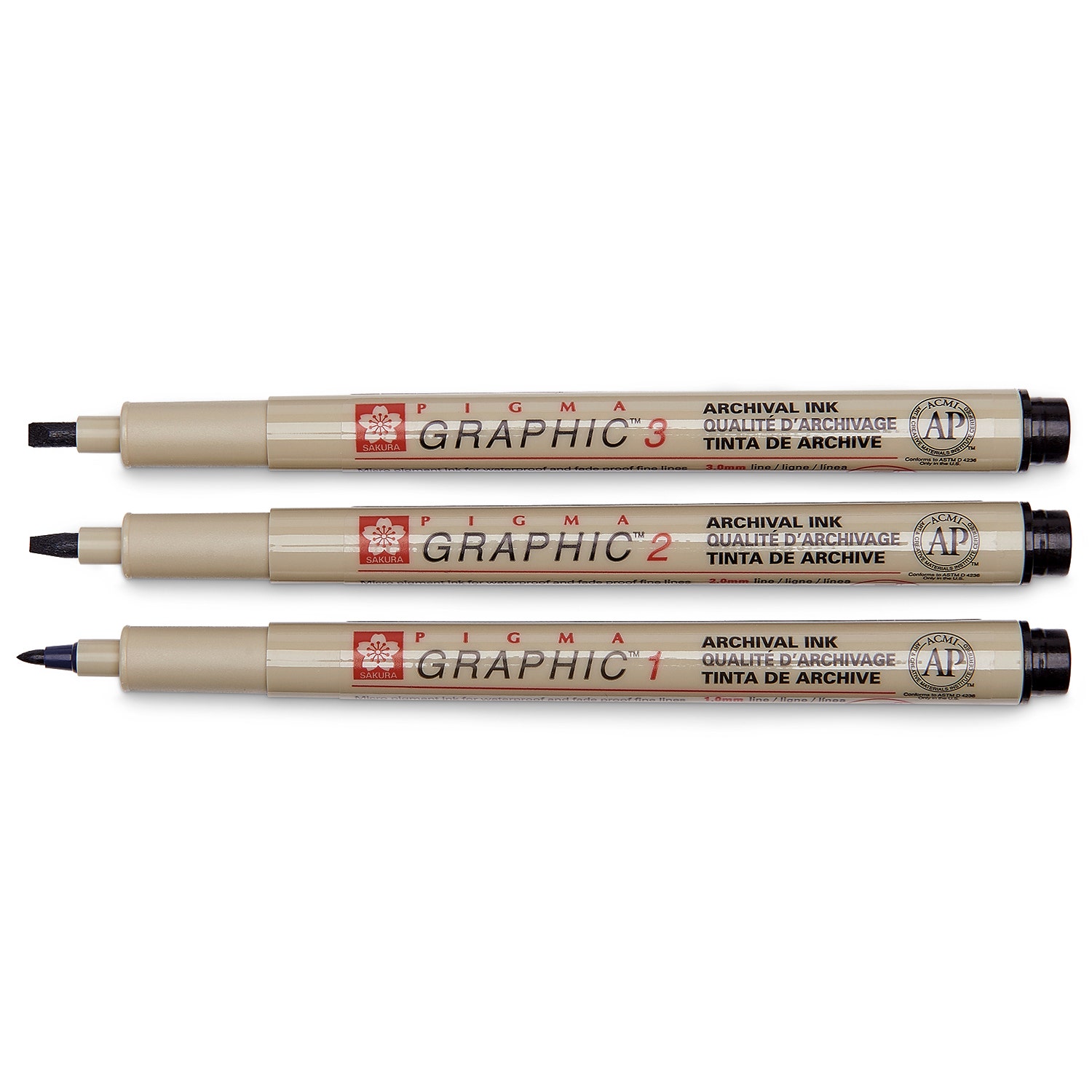 9731879-Sakura® Pigma® Micron® Graphic™ Pens - Set of 3