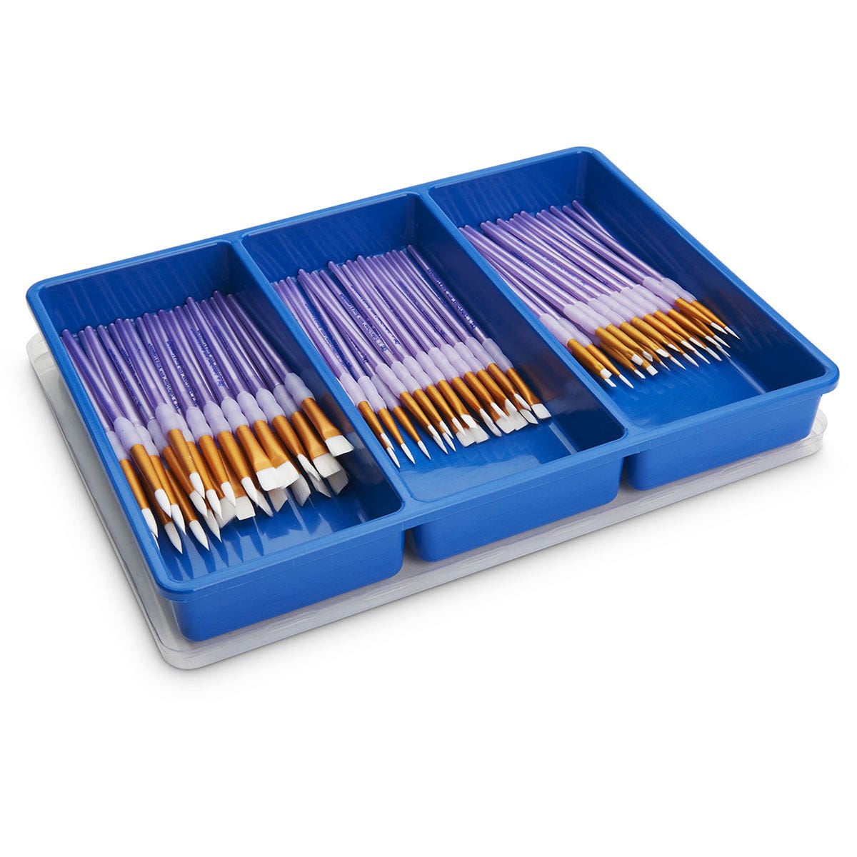 9731917-Royal Brush® Crafters Choice Brushes - Set of 72 - White Taklon Assortment