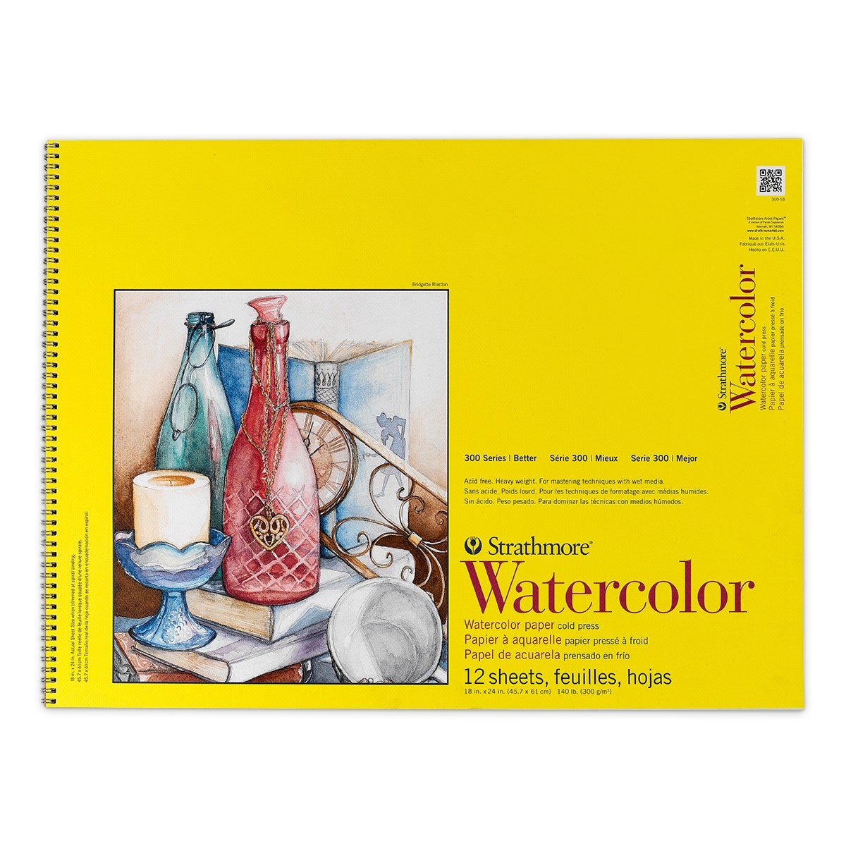 X00009732042-Strathmore® 300 Series Watercolor Paper Pad - Spiral Bound