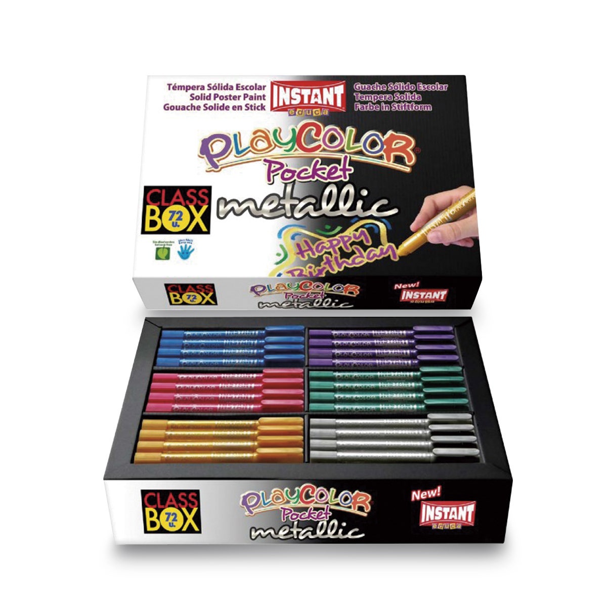 X00009732129-Jack Richeson® PlayColor® Tempera Paint Sticks - Pkg. of 72 Metallic Colors