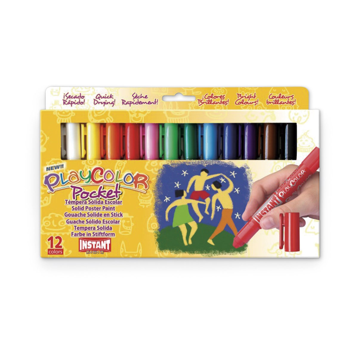 X00009732134-Jack Richeson® PlayColor® Tempera Paint Sticks - Pkg. of 12 Standard Colors