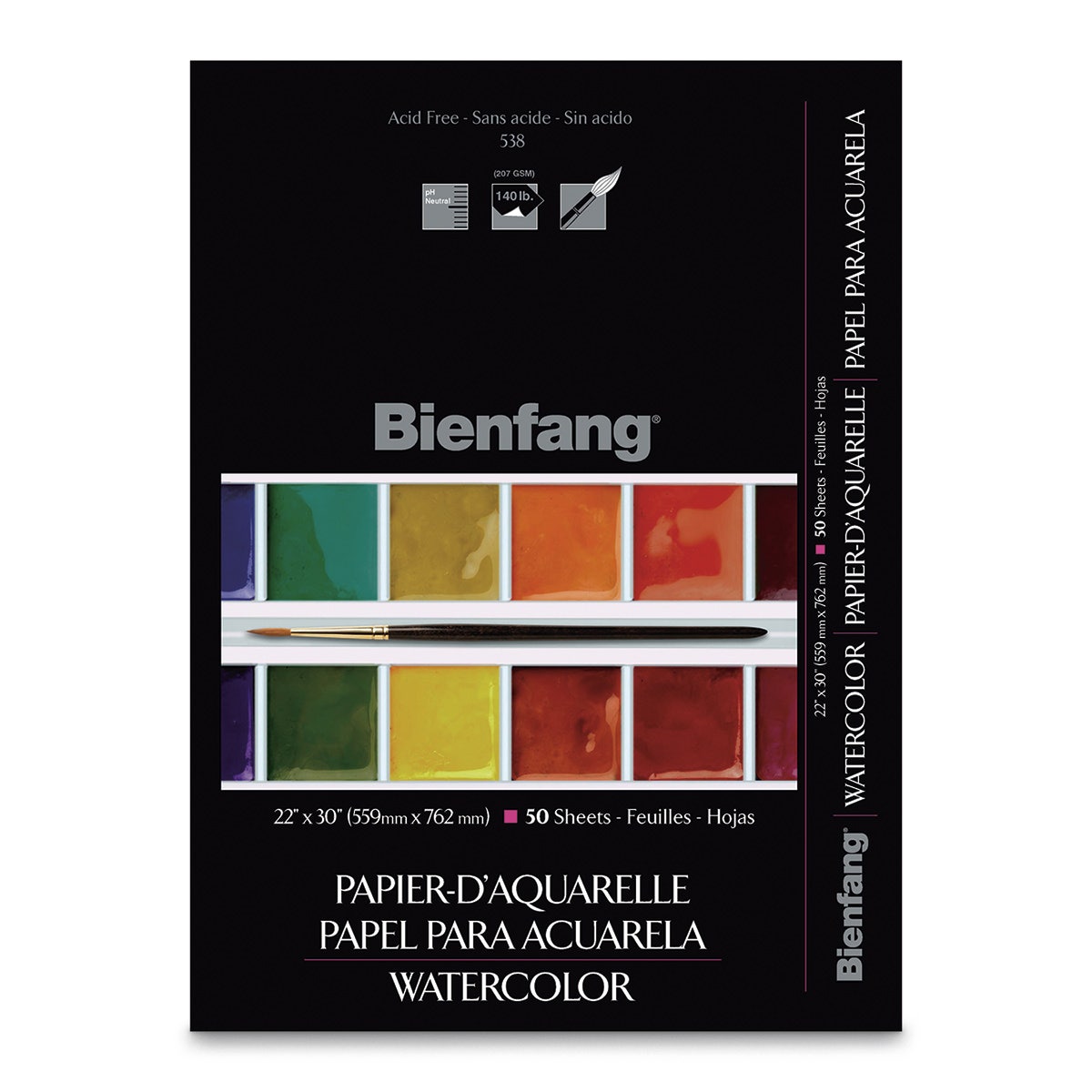 X00009733327-Bienfang School-Grade #538 pH Neutral Watercolor Paper - 22 in. x 30 in.