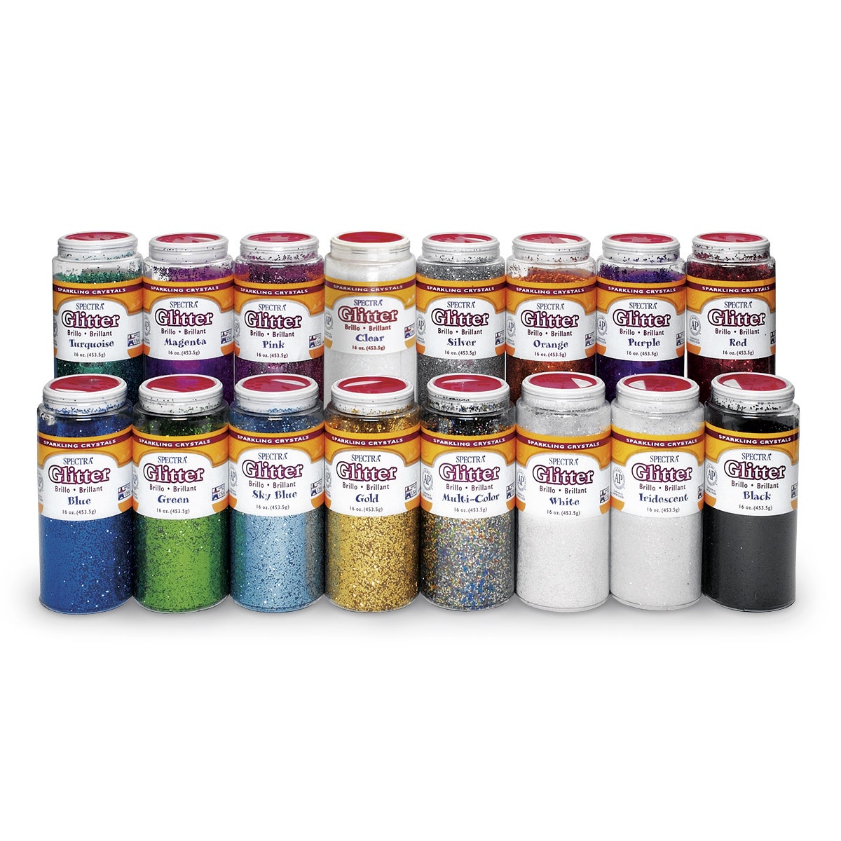 9733605-Pacon® Spectra® Glitter - Classrom Pack of 16 - 1 lb.