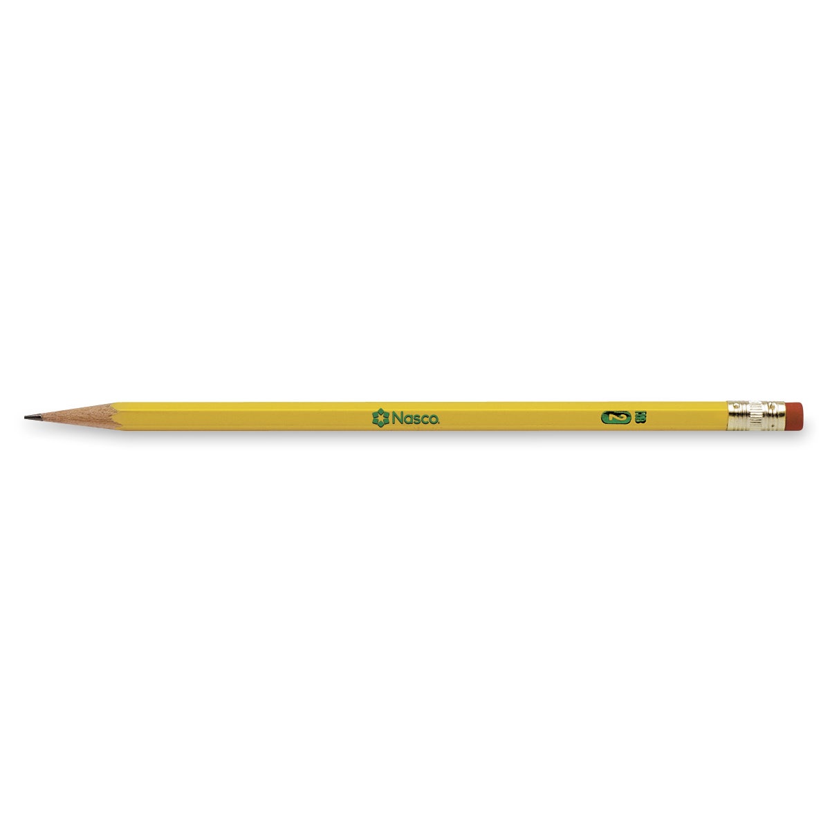 9733722-Nasco No. 2 Presharpened Pencils with Eraser - Pkg. of 144
