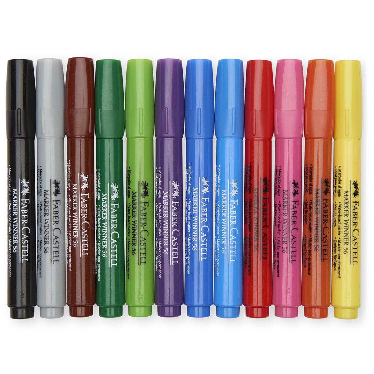9734021-Faber-Castell® Washable Broadline Jumbo Markers - Set of 12