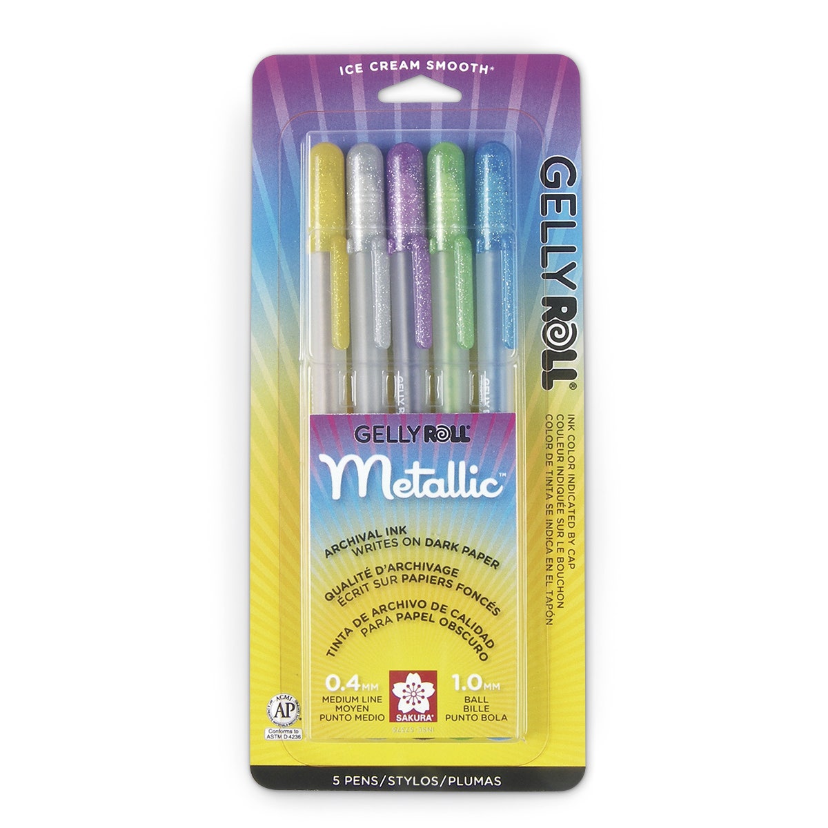 9734210-Sakura® Metallic™ Gelly Roll® Gel Ink Pens - Set of 5