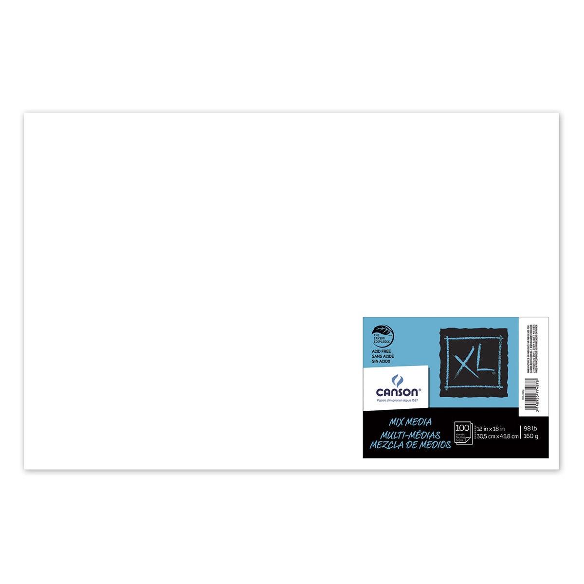 X00009734681-Canson XL Mixed Media Paper - Bulk Pack of 100