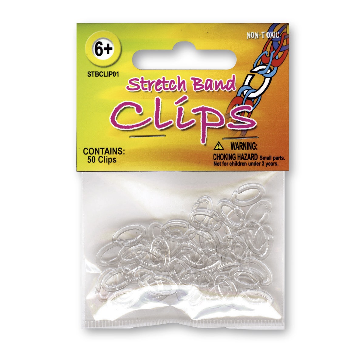 9735438-Stretch Band Bracelet Clips - Pkg. of 50