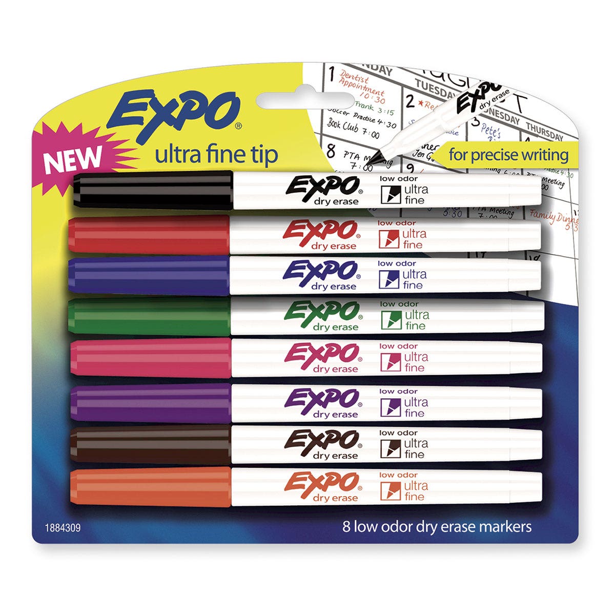 9735659-EXPO® Low-Odor Dry-Erase Markers - Set of 8 - Ultra-Fine Tip