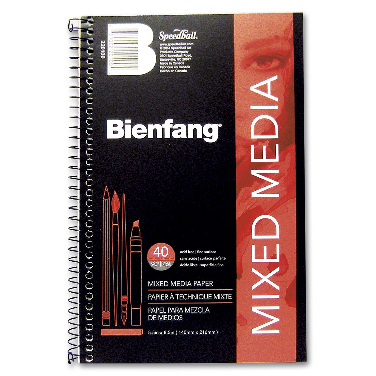 X00009735726-Bienfang Mixed Media Paper Pad - 40 Sheets