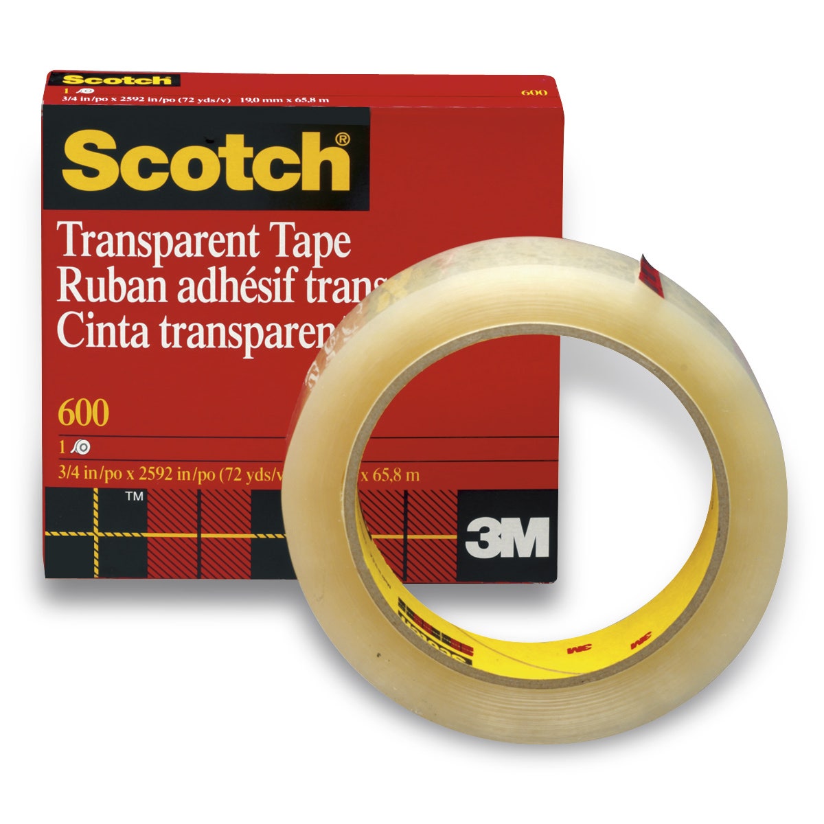9735952-Scotch® Transparent Tape - 3/4 in.W x 72 yds.