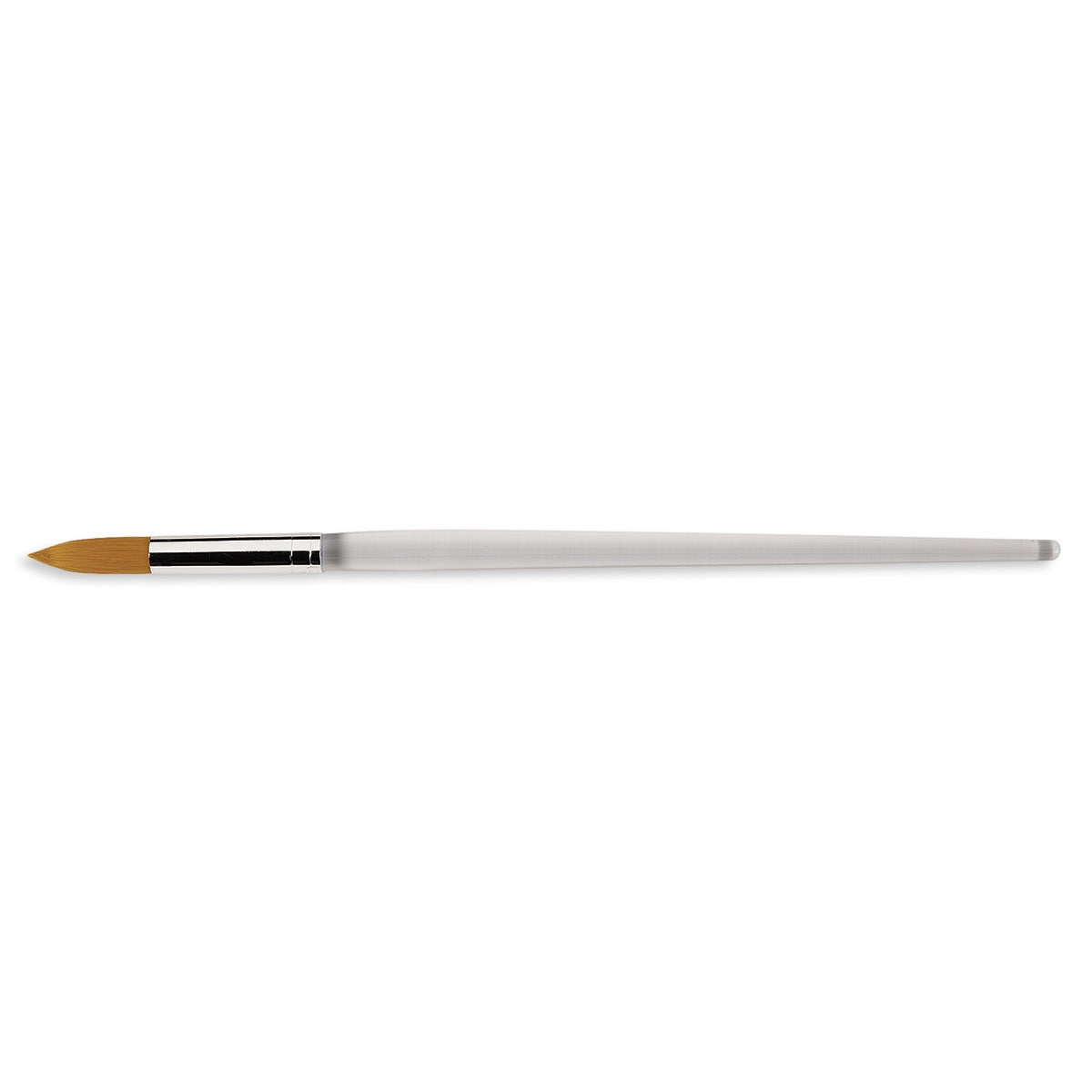 9736235-Royal Brush® Clear Choice Golden Taklon Brush with Long Handle - Round Size 10