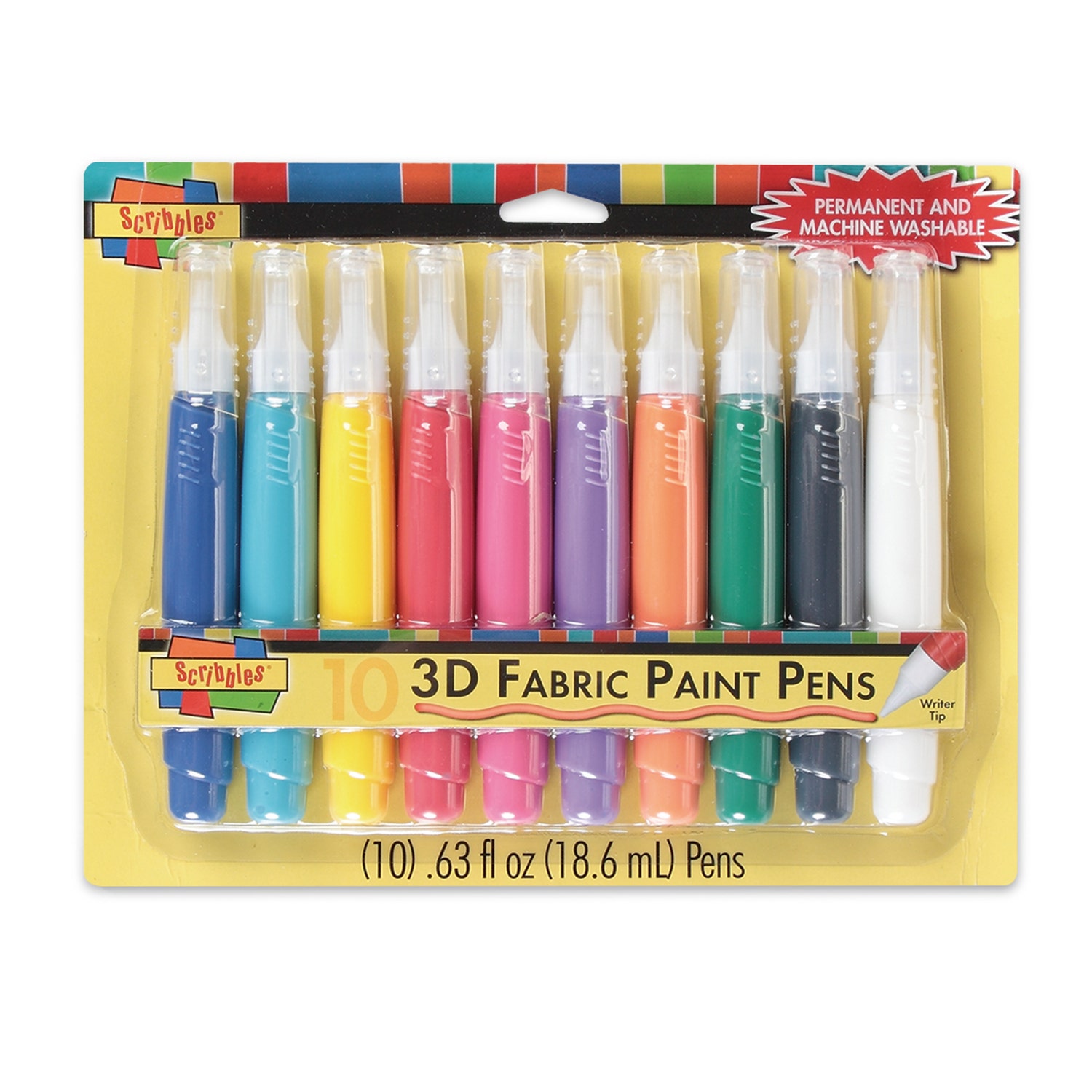 9737092-Scribbles® 3D Paint Pens - Set of 10 - 0.63 oz.