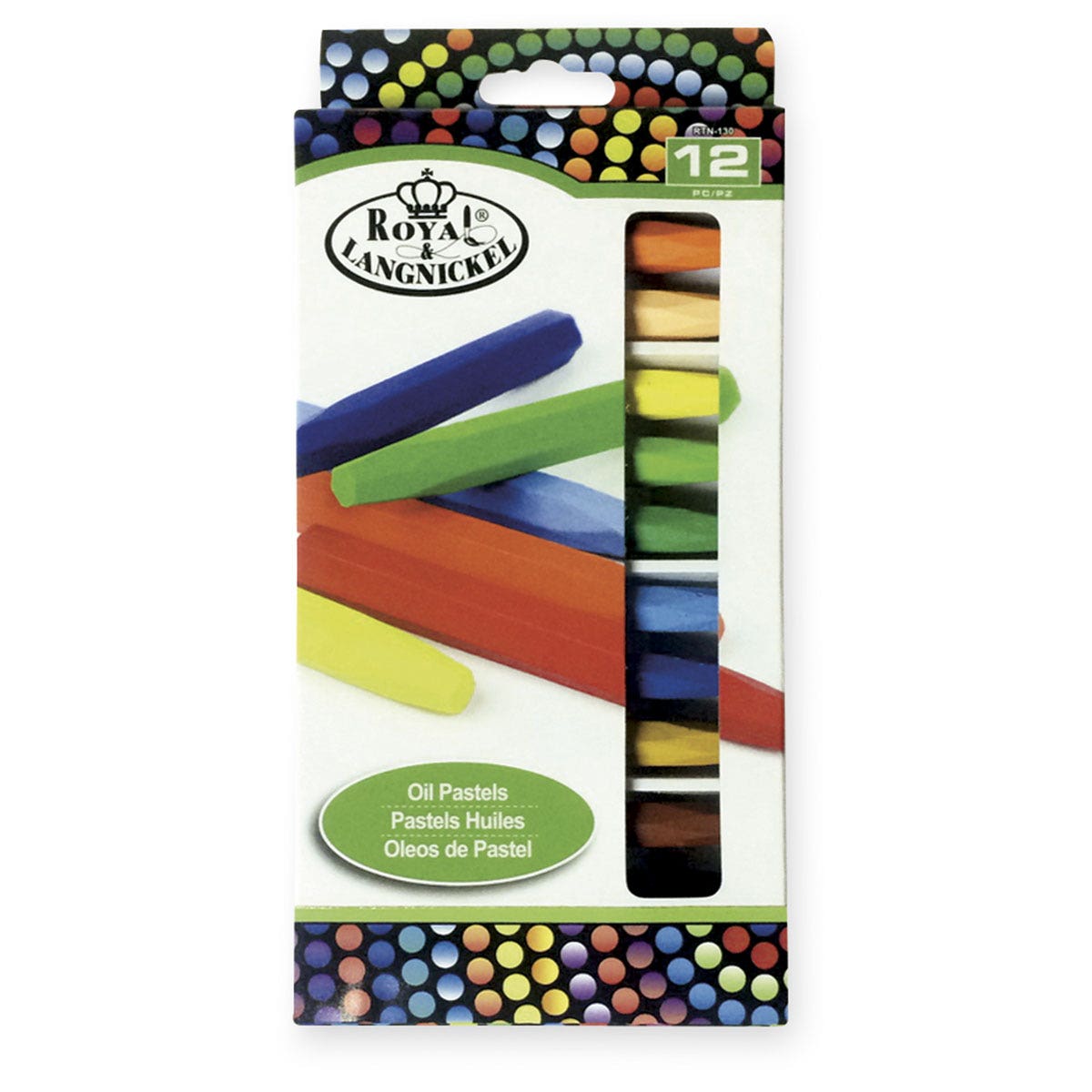 9737766-Royal Brush® Hexagonal Oil Pastels - Set of 12