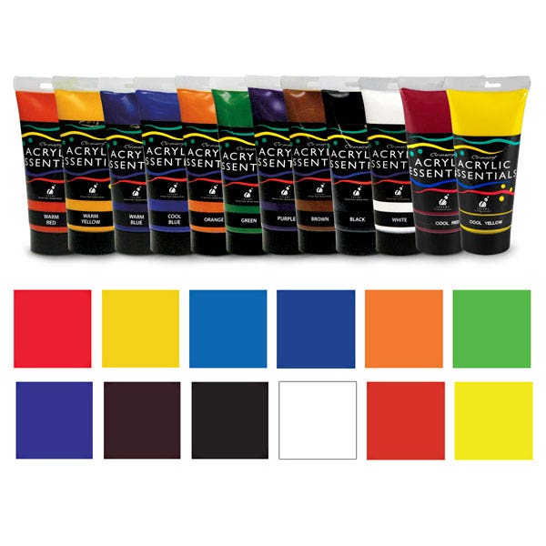 9737900-Chromacryl® Acrylic Essentials - Set of 12 - 6.75-oz. (200 ml) Tubes