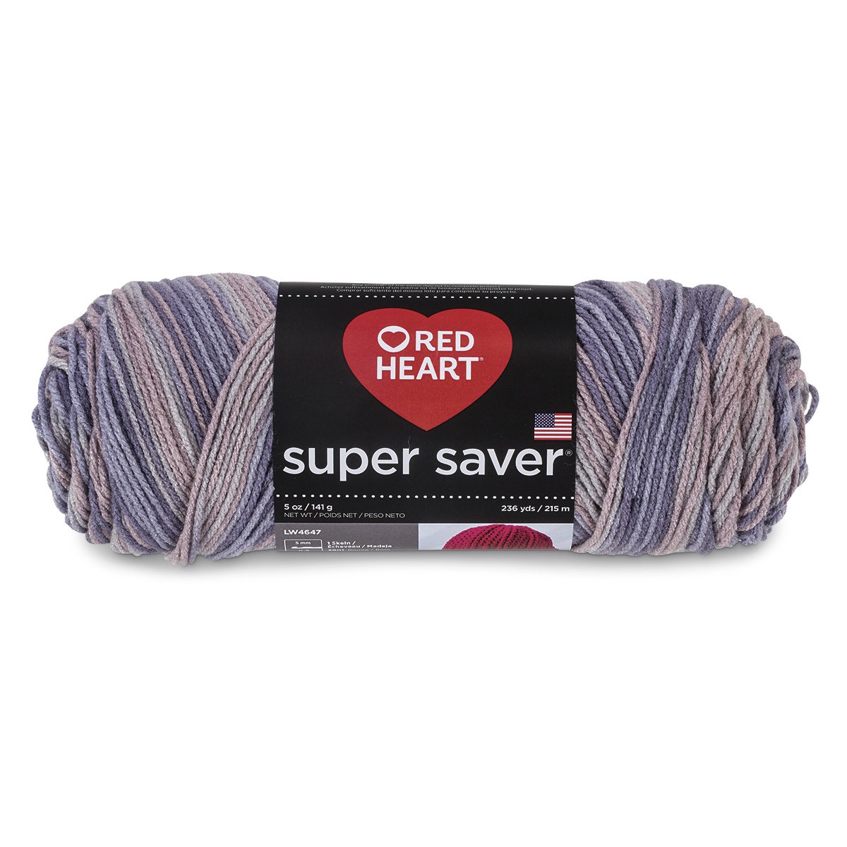 9738062(A)-Red Heart® Super Saver Yarn Prints and Multis - Mulberry