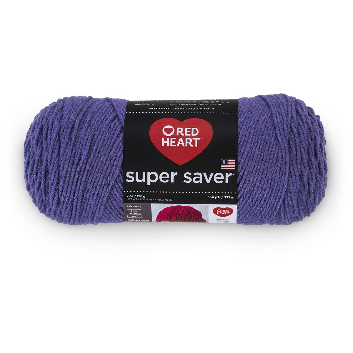 9738062(Q)-Red Heart® Super Saver Yarn No Dye Lot - Lavender