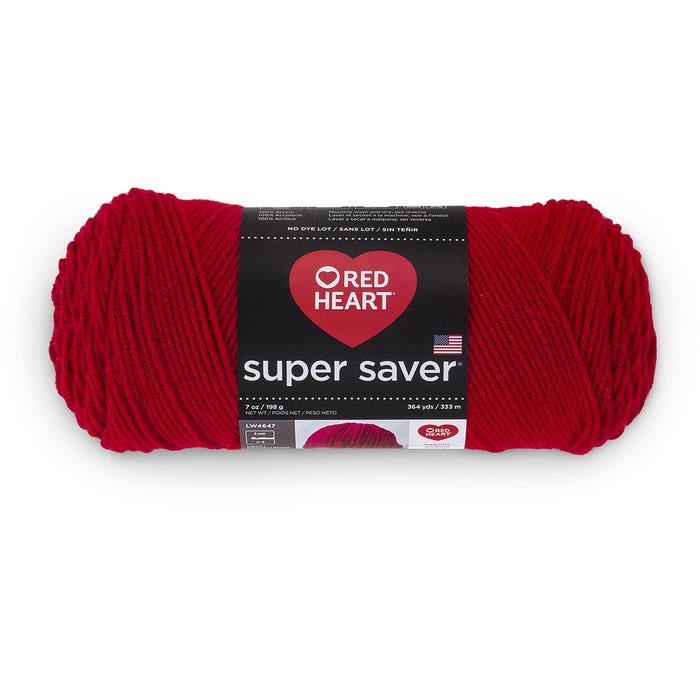 9738062(T)-Red Heart® Super Saver Yarn No Dye Lot - Cherry Red 9738062(T)-Red Heart® Super Saver Yarn No Dye Lot - Cherry Red